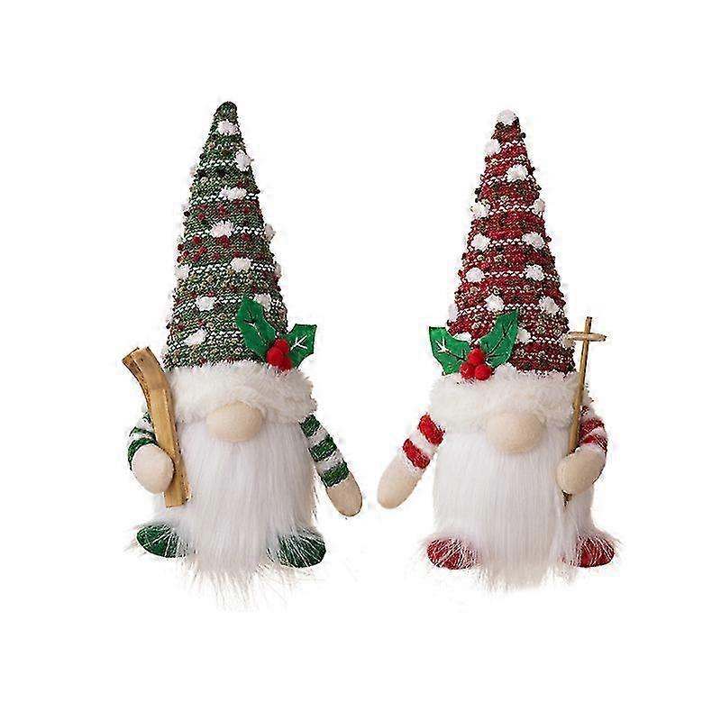 Christmas decorations, American country knitted faceless doll with lights Creative luminous doll, Rudolph dwarf doll