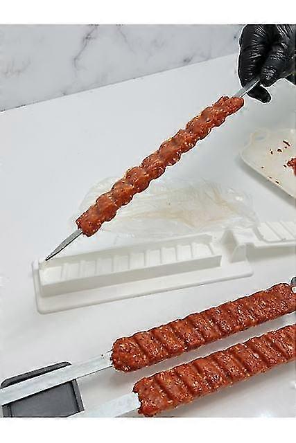 Single Row Kebab Maker Bbq Meat Skewer Machine Kebabpressmaker Reusable Plastic Bbq Skewer Maker Kebab Preparation Bbq Tools