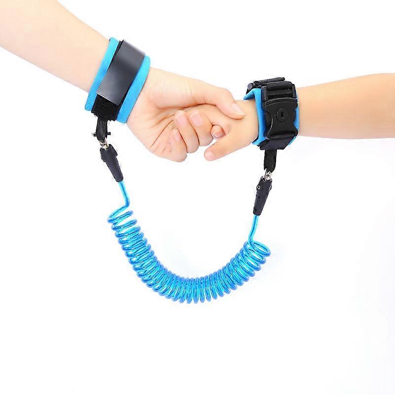 1PCS Blue Swivel with Lock 2.5M Anti-lost Child Wristband, Child Wrist Leash 360 Rotation, Anti-lost Wristband Comfortable Child Harness for Baby