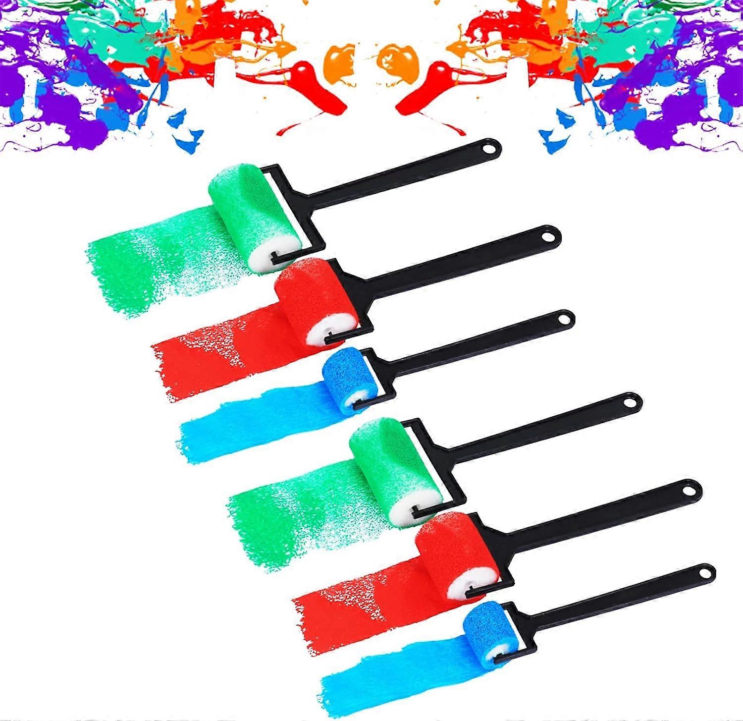 Sponge Paint Rollers - White Sponge Paint Brushes for Children's Art Projects