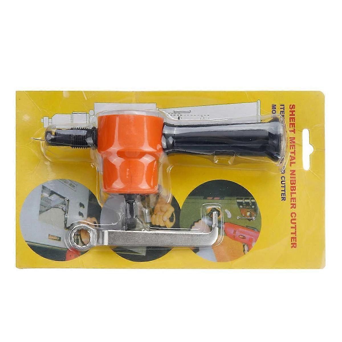 מסור חיתוך גיליון מתכת כפול ראש Kn Ife חותך מכרסם חותך מתכת כוח מתכוונן מקדחה מצורף