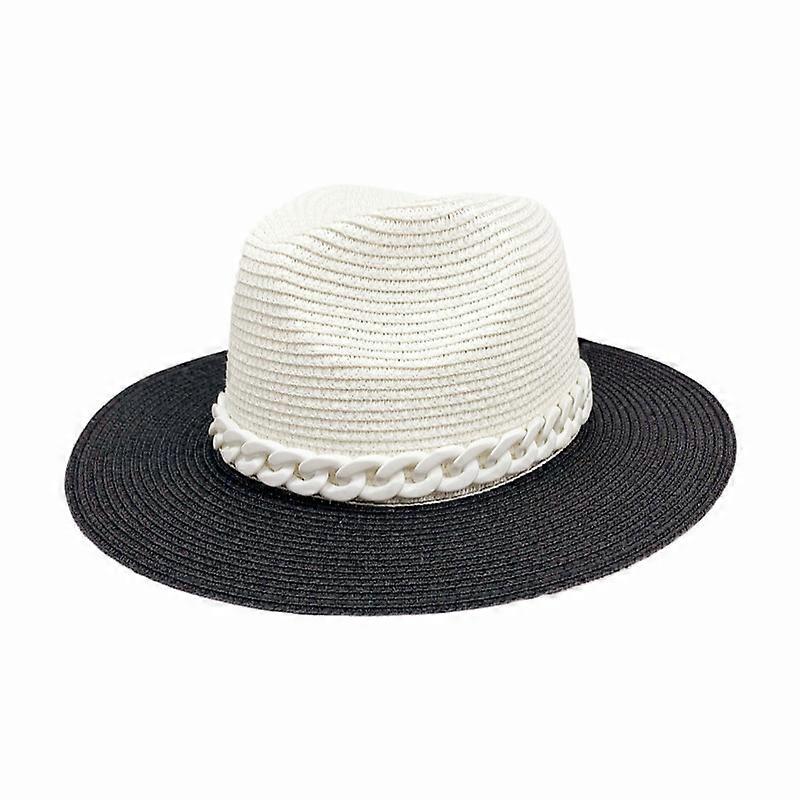 Yellow Brown Beach Sun Hats Hats For Women Men Hat M Mark Band Straw Summer Panama Formal Jazz Cap Wide Brim Sombreros De Mujer