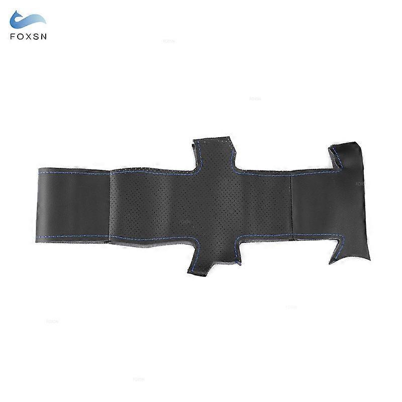 For Renault Clio 3 2005-2013 Clio 3 RS Perforated Microfiber Leather DIY Hand-stitched Steering Wheel Cover Protective Trim