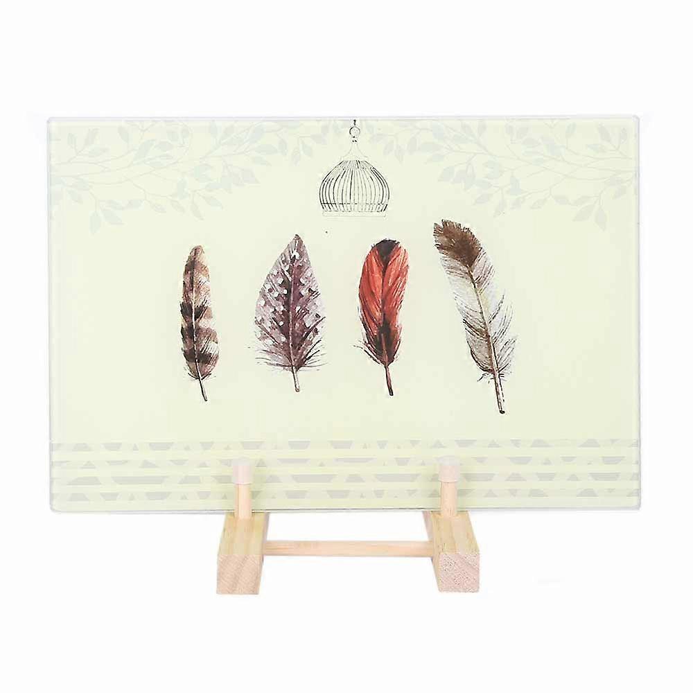 Medium Rectangle Tempered Glass Cutting Board Chopping Block Smooth Surface