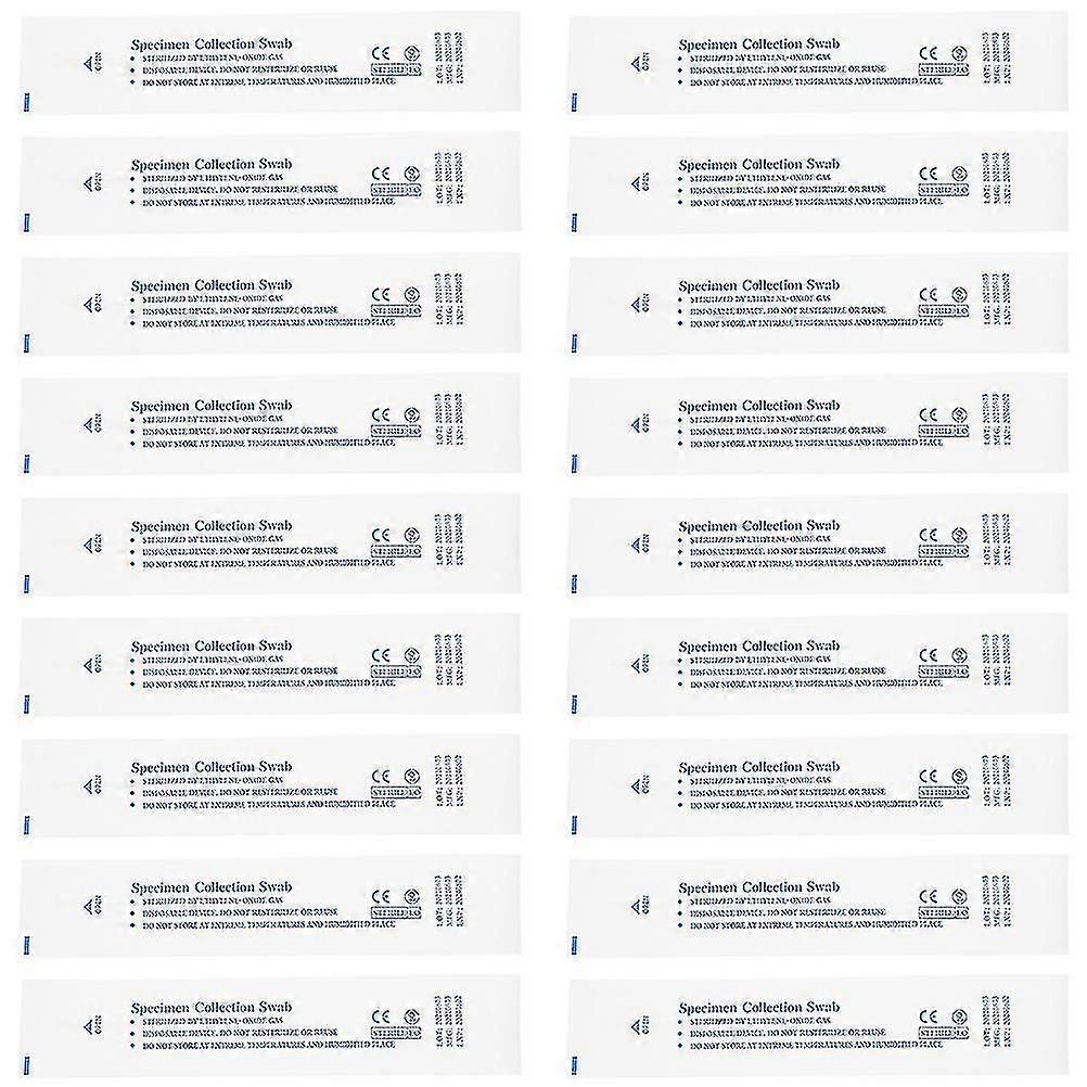 200 Pcs Bladee Specimen Flocked Swab Disposable Sampling Stick Sample Collection Swabs