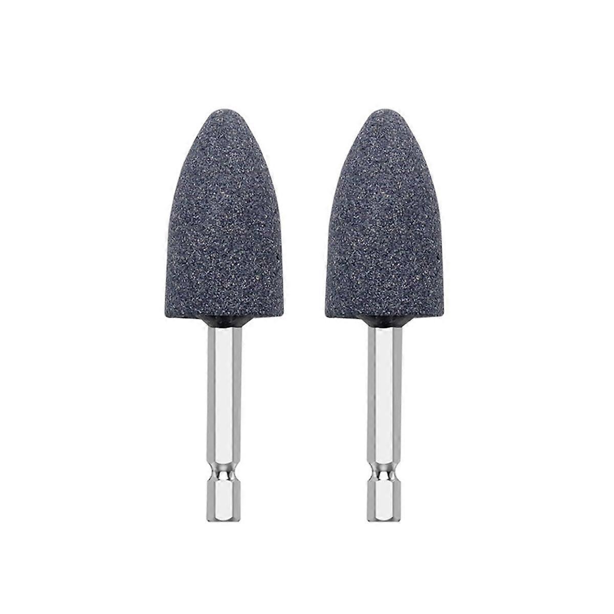 Two-Piece Grinding Wheel with Hexagonal Handle Conical Electric Grinding Head Brown Corundum Grindi