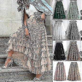 Jupe Maxi Tulle Taille Élastique à Niveaux
