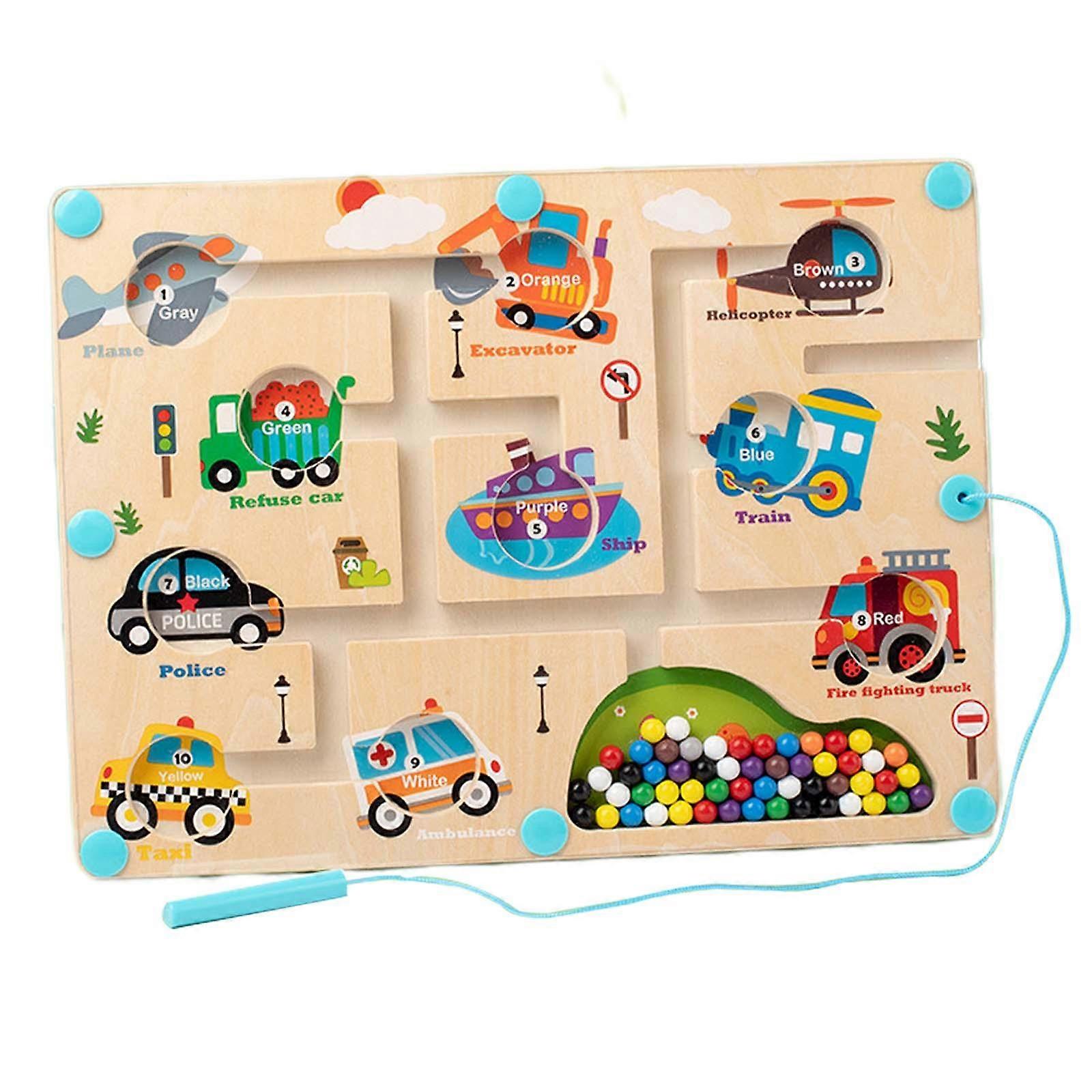 Magnetic Color Sorting Maze Board Sorting Game for Kids Age 3+ Birthday Gift Dinosaur