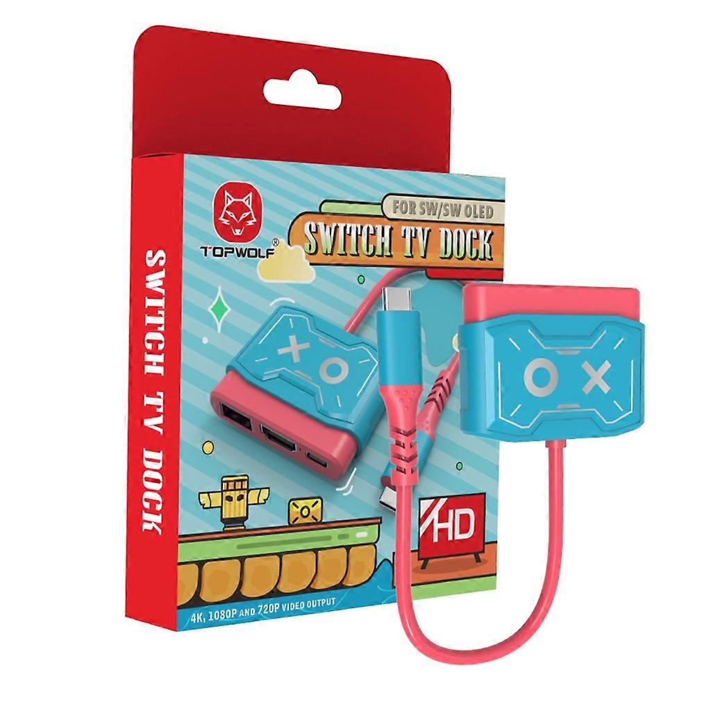 Stacja dokująca do telewizora do przełącznika USB C na 4K - kompatybilny z HDMI konwerter adaptera Hub USB3.0 -