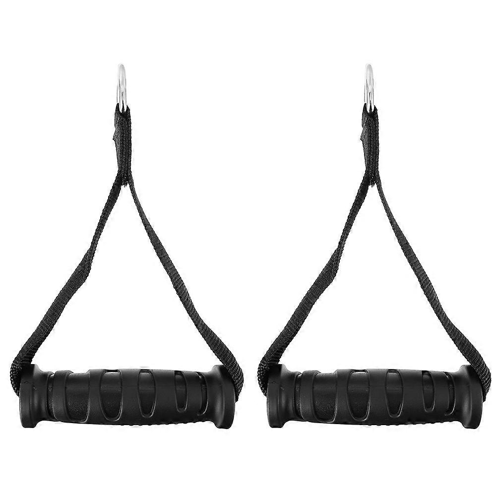 2pcs Exercise Handle Grip Durable Workout Strap Cable Machine Attachment