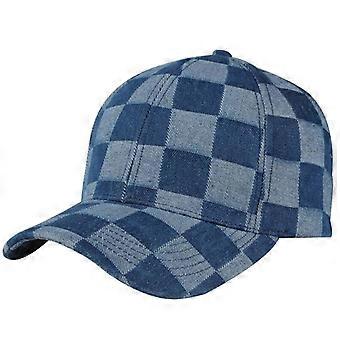 Gorra de béisbol de mezclilla Plaid Brim Snapback Sombrero Gorra