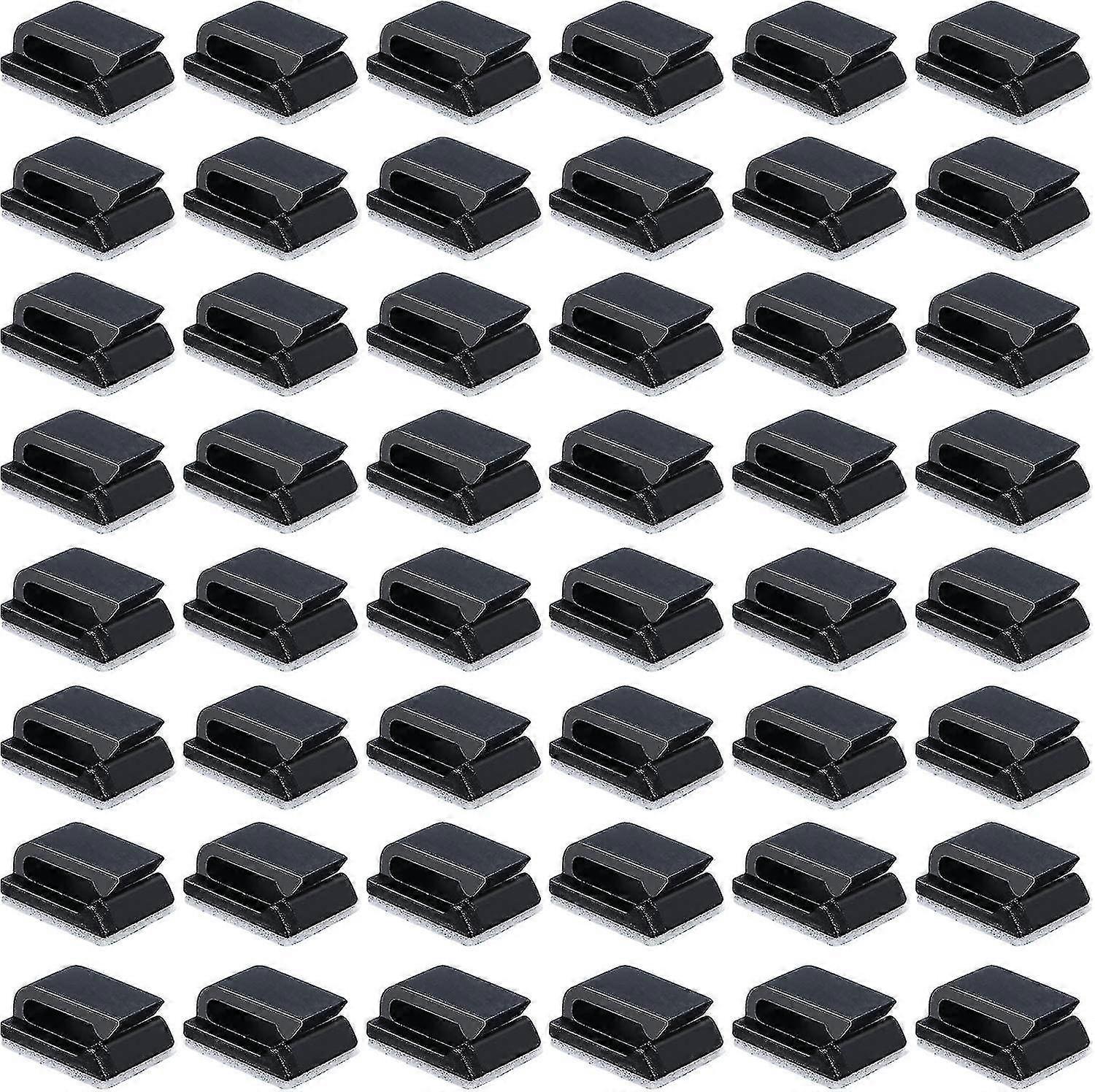 50 Pack Self-adhesive Cable Clips Electrical Wire Clips Cable Management Clips