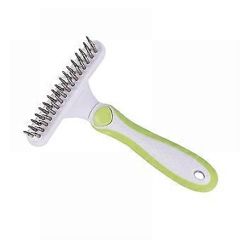 Shxx  Pet Grooming Brush - Double Row Shedding And Dematting Undercoat Rake Comb For Dogs And Cats - Gently Removes Loose Undercoat, Mats  Tangled Ha