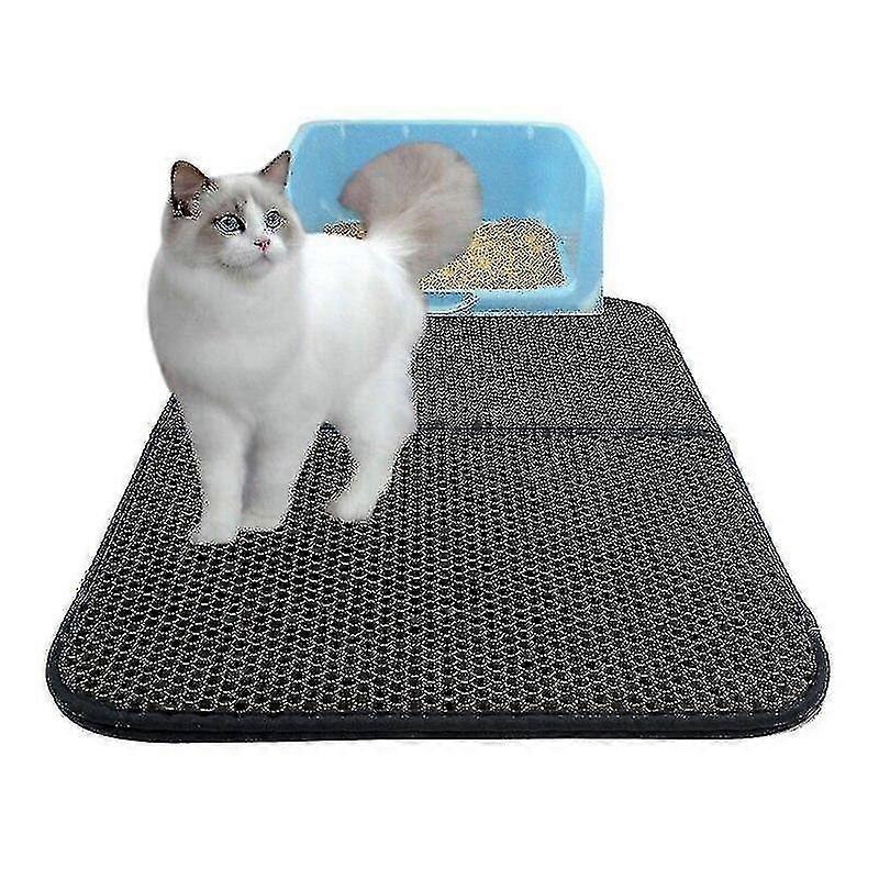 Cat Litter Box Mats Cat Litter Mat Double Layer Foldable Cat Litter Trapper Mats With Waterproof Beds & Mats
