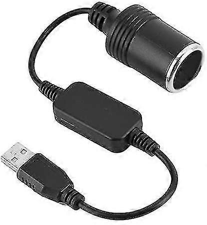 Usb-port til 12v bil cigarettænder socket kvindelige konverter adapter ledning passer til dr