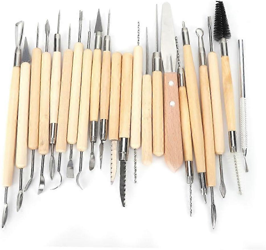 Premium Sculpting Tool Set - Complete Clay Sculpting Kit with Stainless Steel Tools Wood Handle Modeling Tool Set for Professional Artists