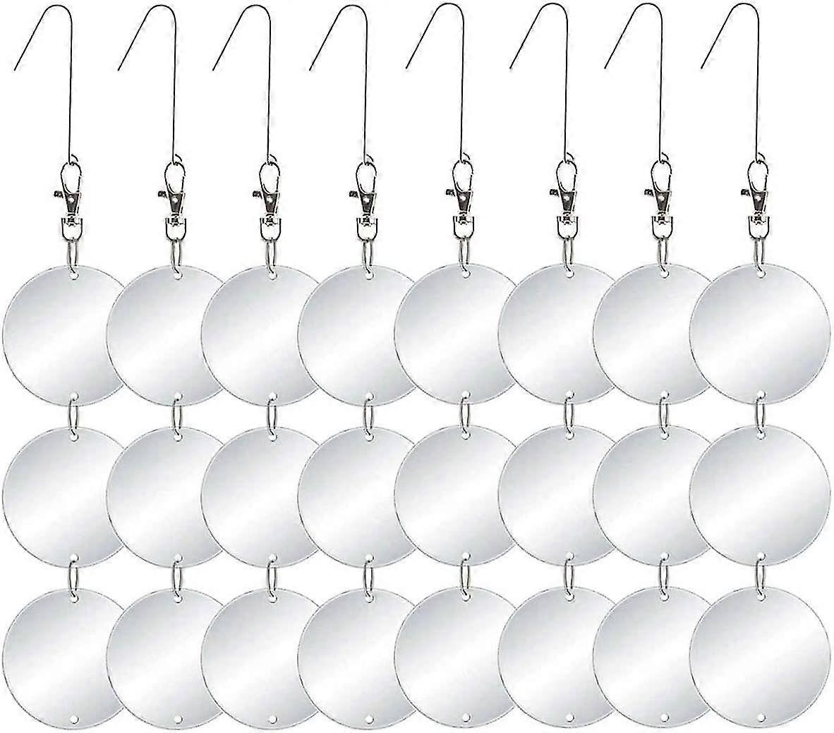 Large 24pcs Pack- Highly Reflective Double-sided Bird Reflectors, Better Bird Scare Devices To Keep All Birds Away Like Woodpecker And Pigeon Metal Bi