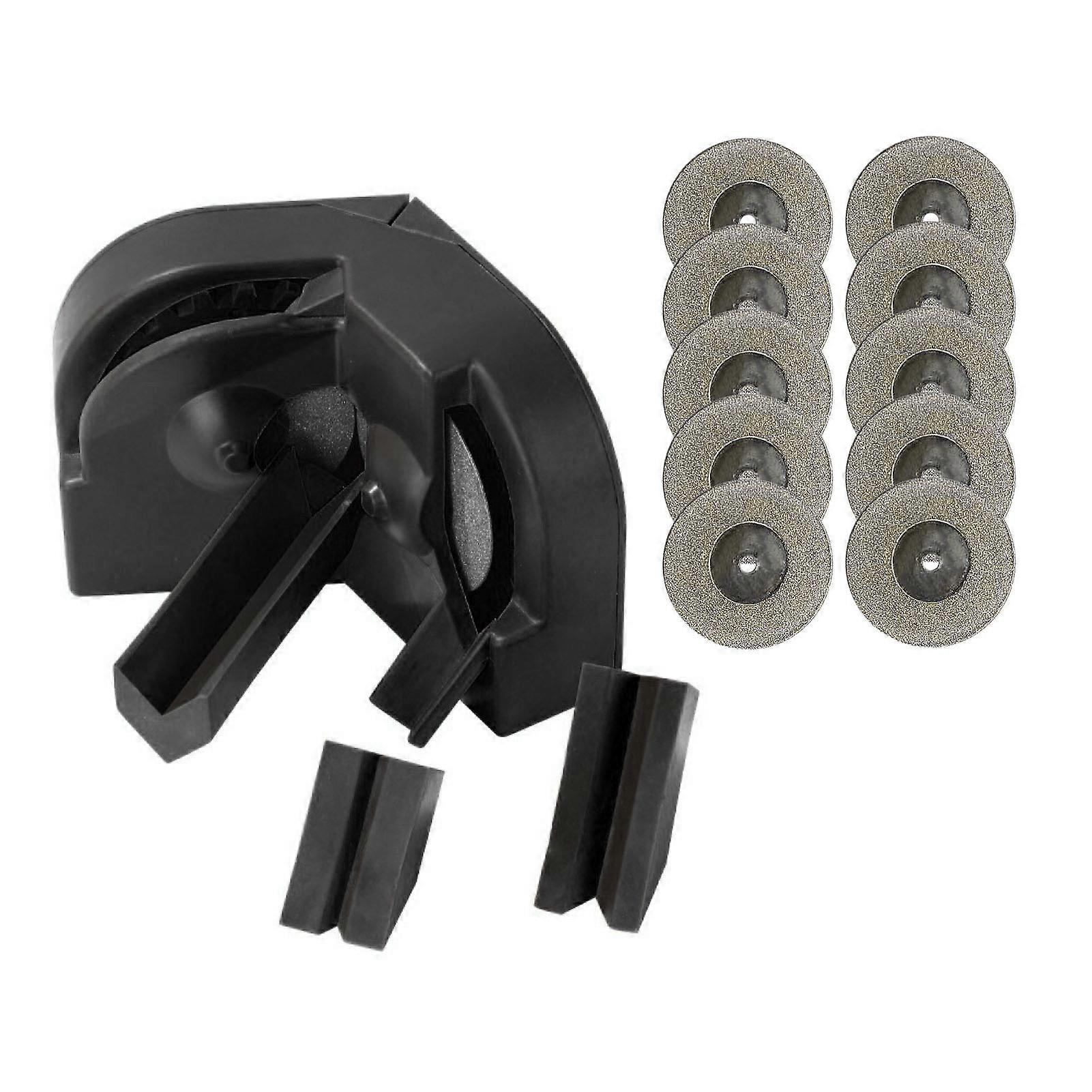 Drill Bit Sharpener Set High Accuracy Drill Bit Grinder 10PCS Diamond Grinding Disc and 3 Auxiliary Tool Black