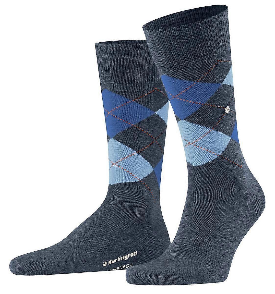 Burlington Edinburgh Socks - Dark Blue Mel