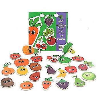 Fruit Vegetable Kids' Block Matching Puzzle, Puzzle Enlightenment Toy-MXBC