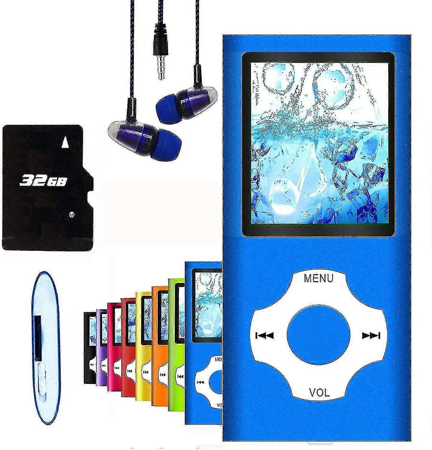 Music player, ultra-thin classic digital LCD, recording mini portable MP3 player