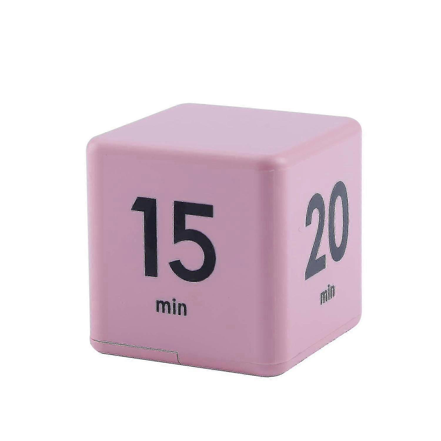 1pcs Kitchen Timer Electronic Cubic Timer Countdown Kitchen Cube Stylish (pink)