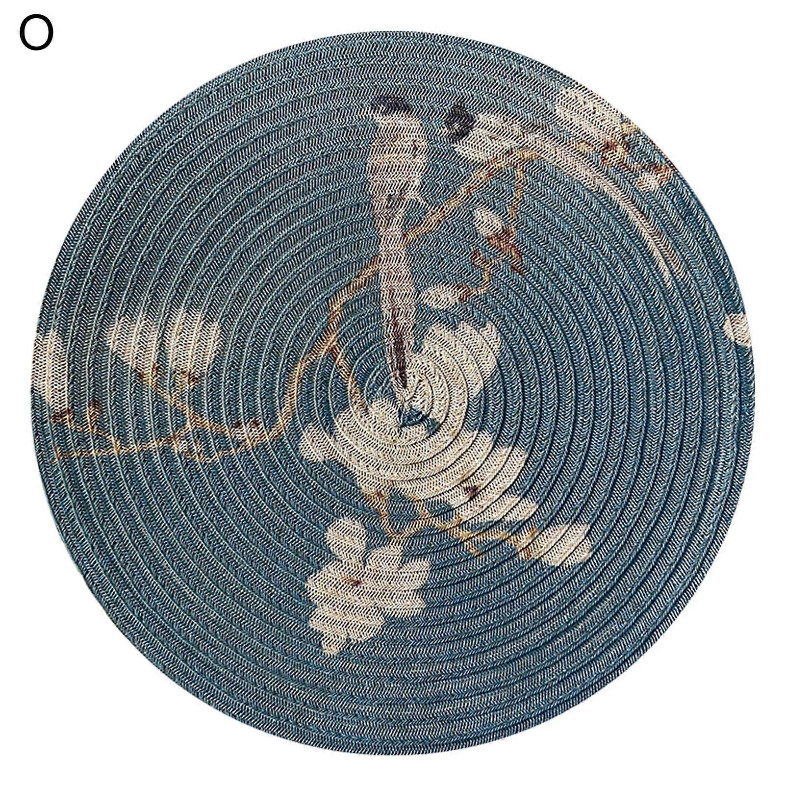 Placemat Round Lotus Pattern PVC Decorative Versatile Table Mat for Home