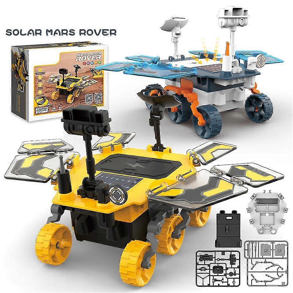 Solar Mars Rover Model Kit For Kids, Stem Educational Diy Solar/battery Powered Toys Science Experiment Set