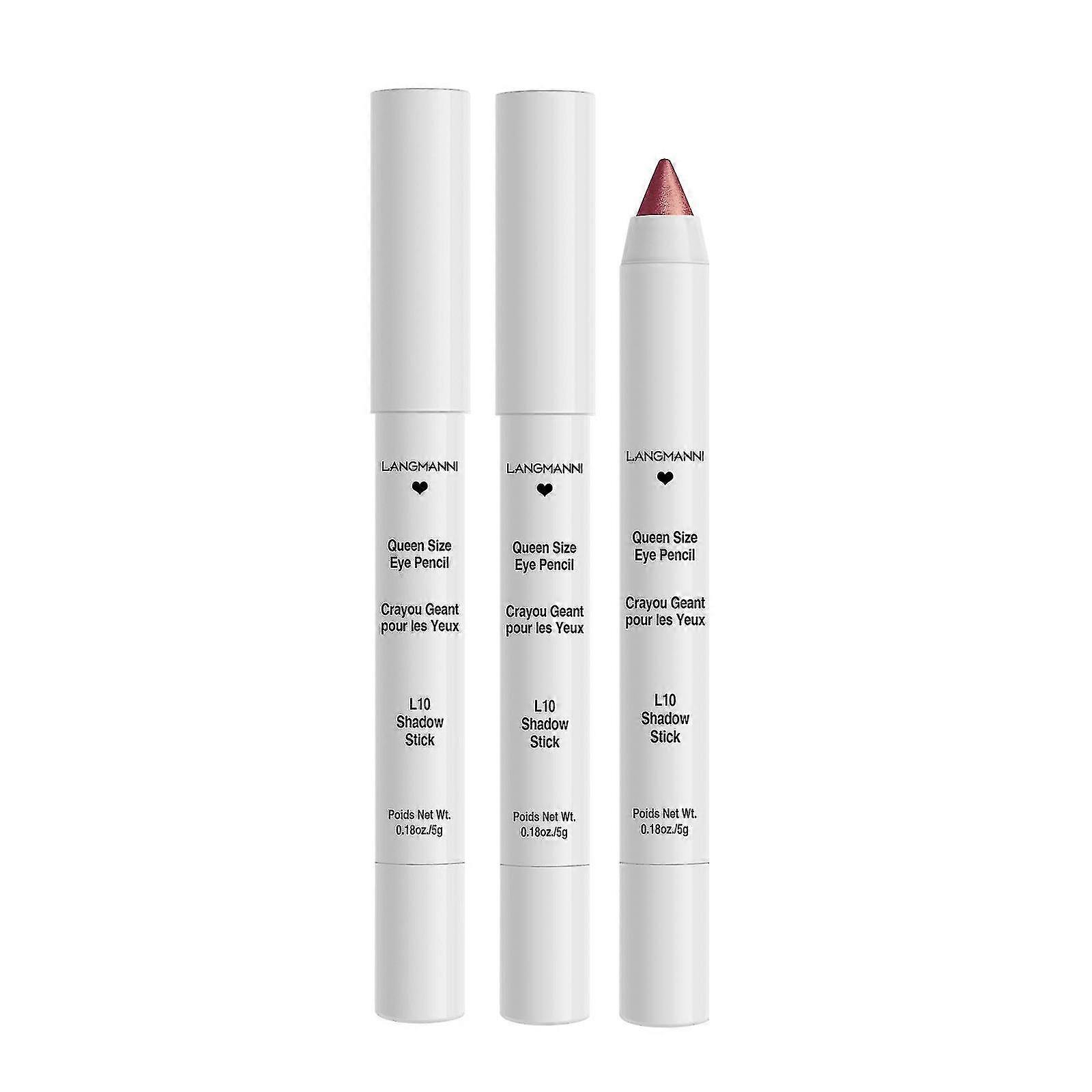 Eyeshadow Palette 10 Color Eyeshadow Stick Waterproof Non-smudge Nude Makeup Base Eyeshadow 2pc