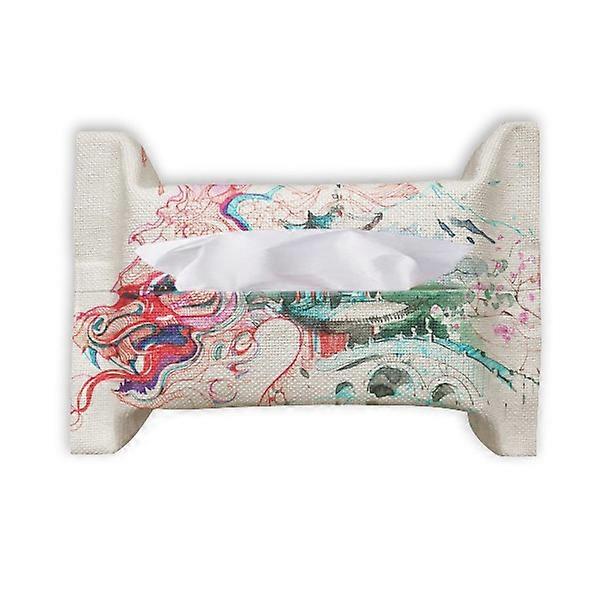 الصين الصينية التنين جسر رسم ورقة منشفة منشفة حقيبة منديل بومف