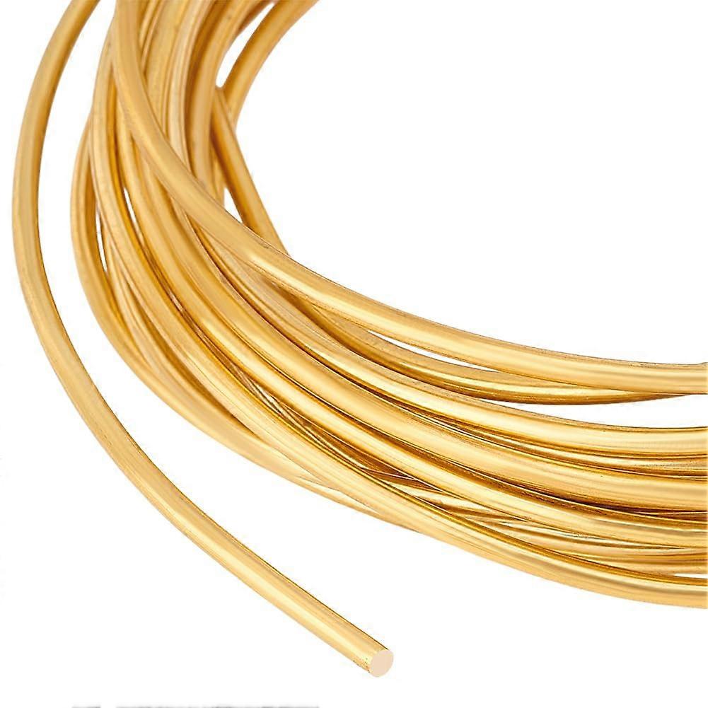 16.40 Feet Bare Solid Brass Wire 10 Gauge Round Soft Brass Wire Pure Brass Wire for Jewelry Making Craft Gem Wrapping DIY