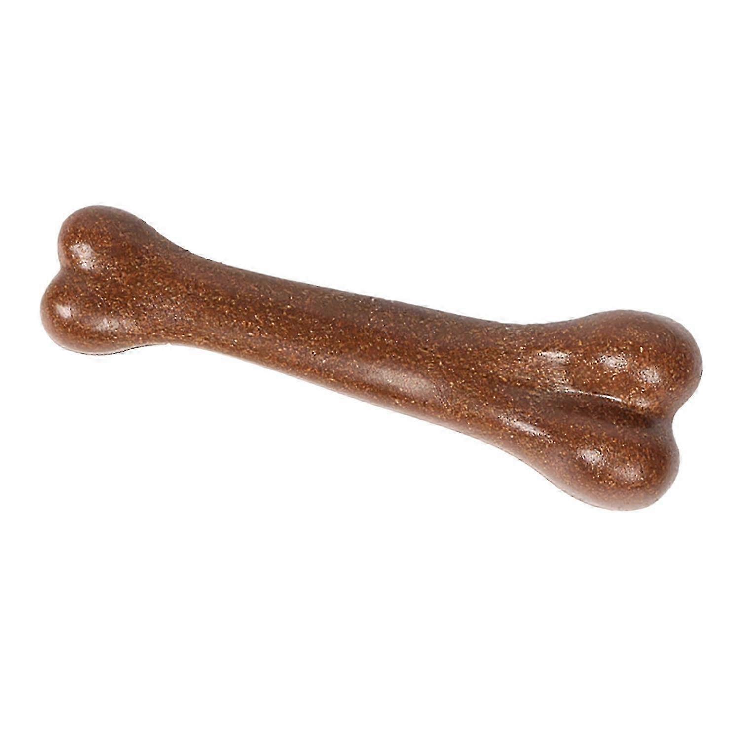 Bone Shape Chew Toy Beef Scent Tear Resistant Durable Simulation Interactive Dog Chew Toy Brown