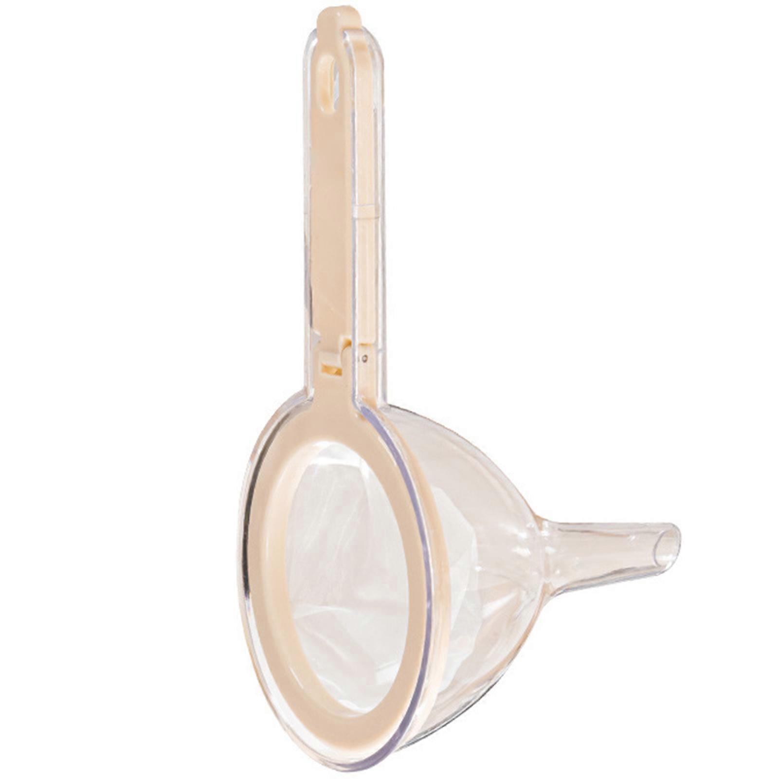 Food Funnel with Fine Mesh Strainer Multifunctional Plastic Sieve Filter Spoon for Home Kitchen