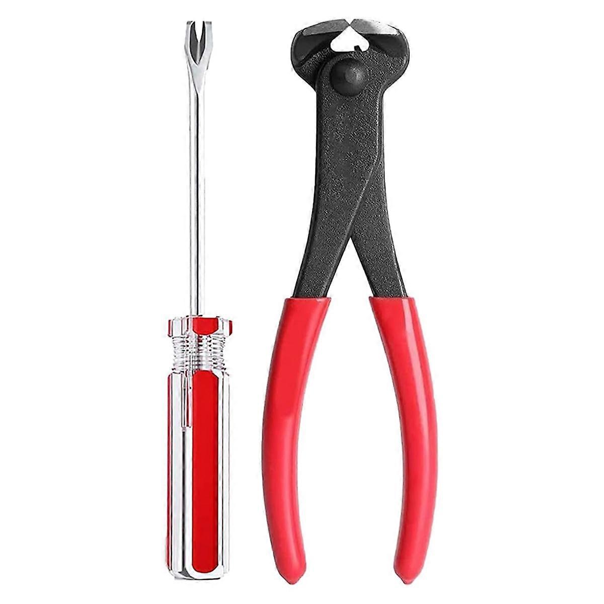 Nail Puller Tool,Nail Remover Tool with Nail Puller Pliers and U Tip TackPuller,for Furniture Floors Frames