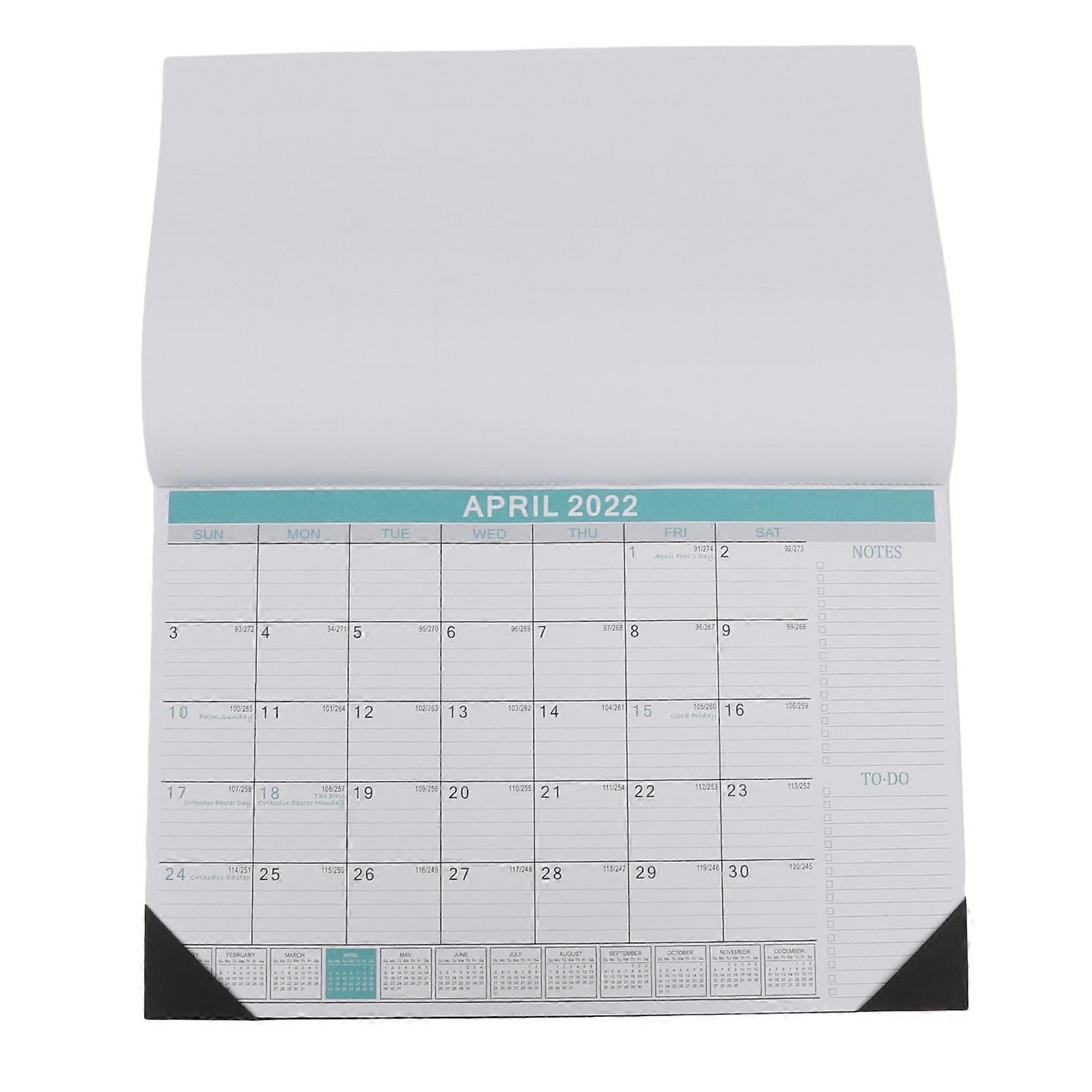 Wall Calender 2022 Easy Planning Scheduling Tracking Hanging Holes Monthly Pages Holidays Marked Calander 2022Classic Blue