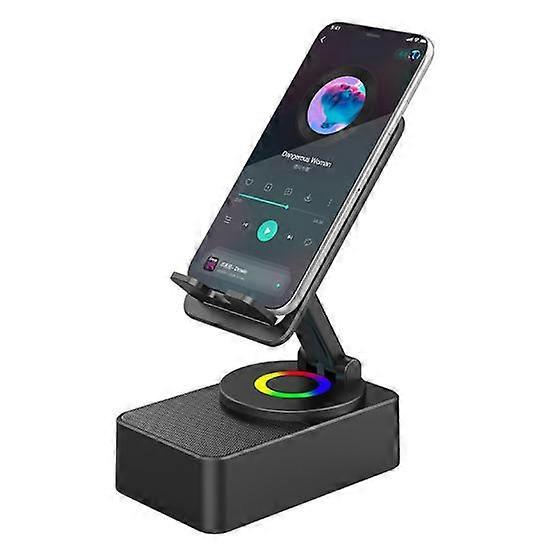 Bluetooth-compatible Audio Power Phone Holder Long-Lasting Battery Rotating Phone Stand with Bluetooth-compatible