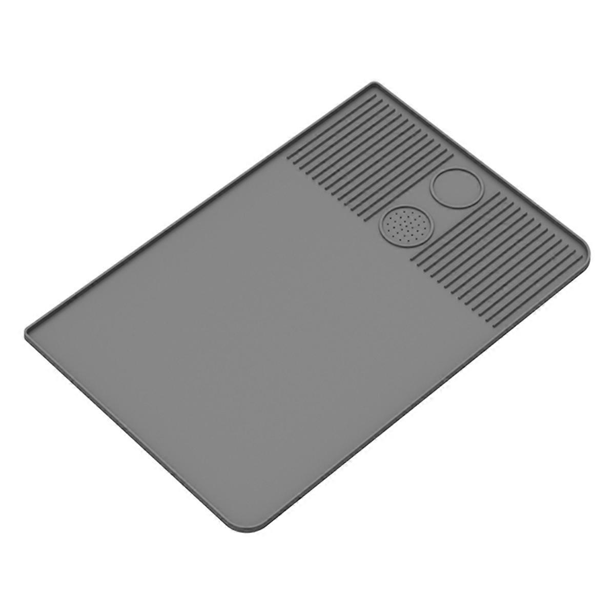 Large Silicone Non-Slip Coffee Machine Mat, Heat & Shock Absorbing, Coffee Counter Mat 40.5x60.9cm