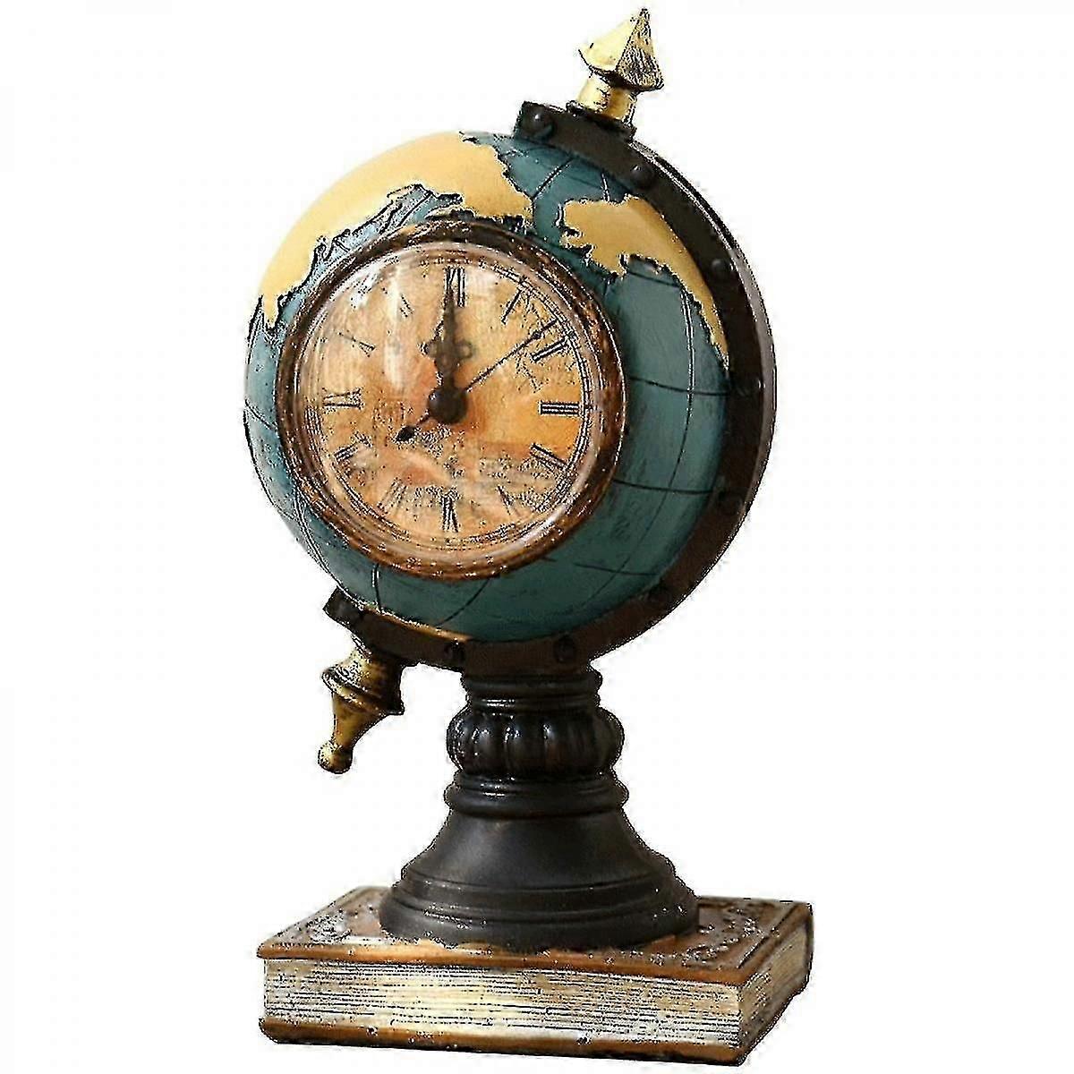 Table Clock Creative Globe Table Clock Battery Operate-AM