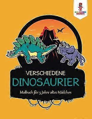 Verschiedene Dinosaurier Malbuch fr 5 Jahre altes Mdchen