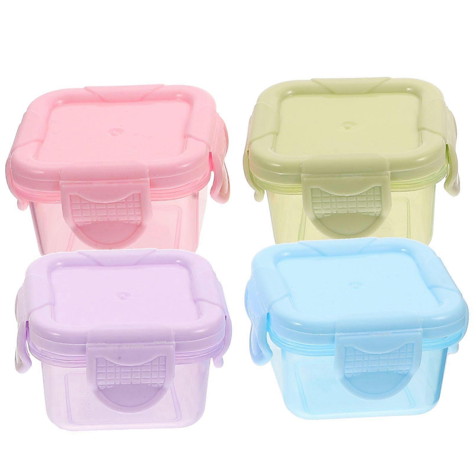 4Pcs Dispenser Storage Meal Containers Multi-Functional Sealed Preservation Storage for Snack