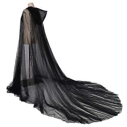 Tul con capucha Cabo Vampire Bride Sheer Cloak Costume