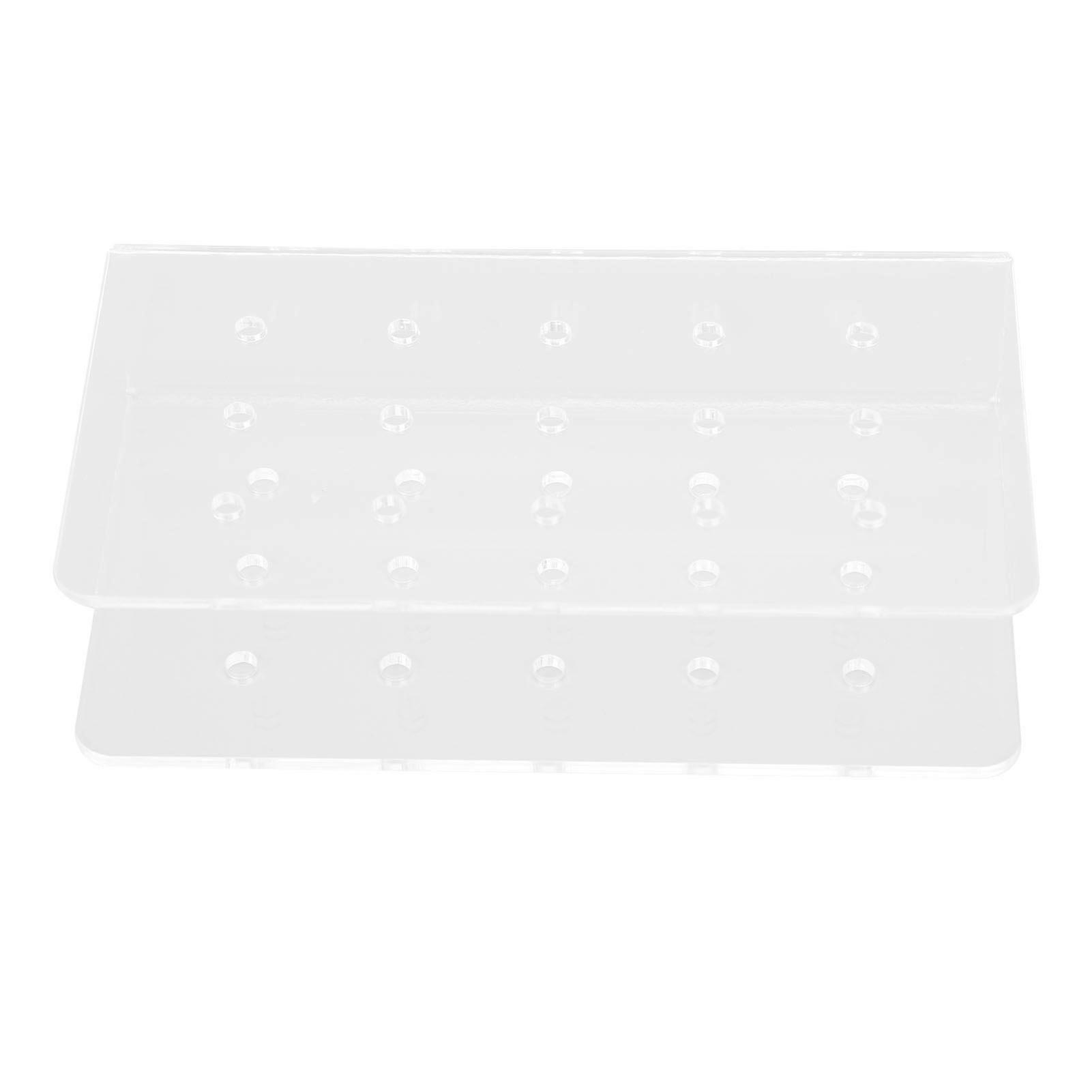2Layer Rectangular Cake Stand with Hole Portable Acrylic Lollipops Holder for Wedding Birthday
