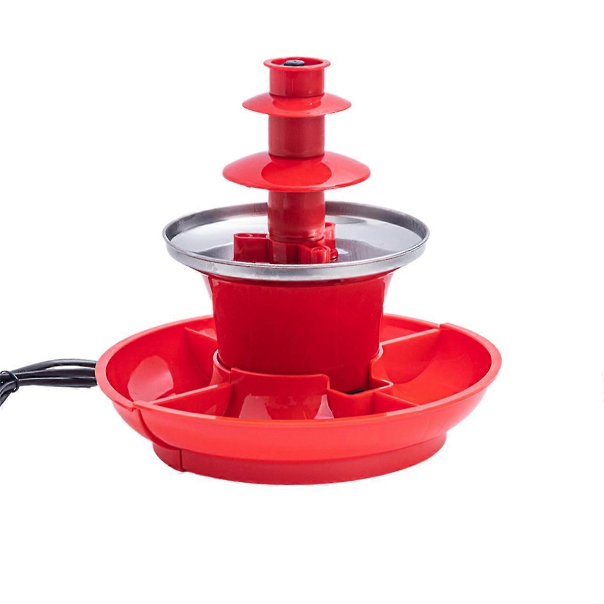 Mini Chocolate Fountain Machine Detachable Mini Nostalgia Melting Chocolate Fondue for Christmas Halloween Night US Plug