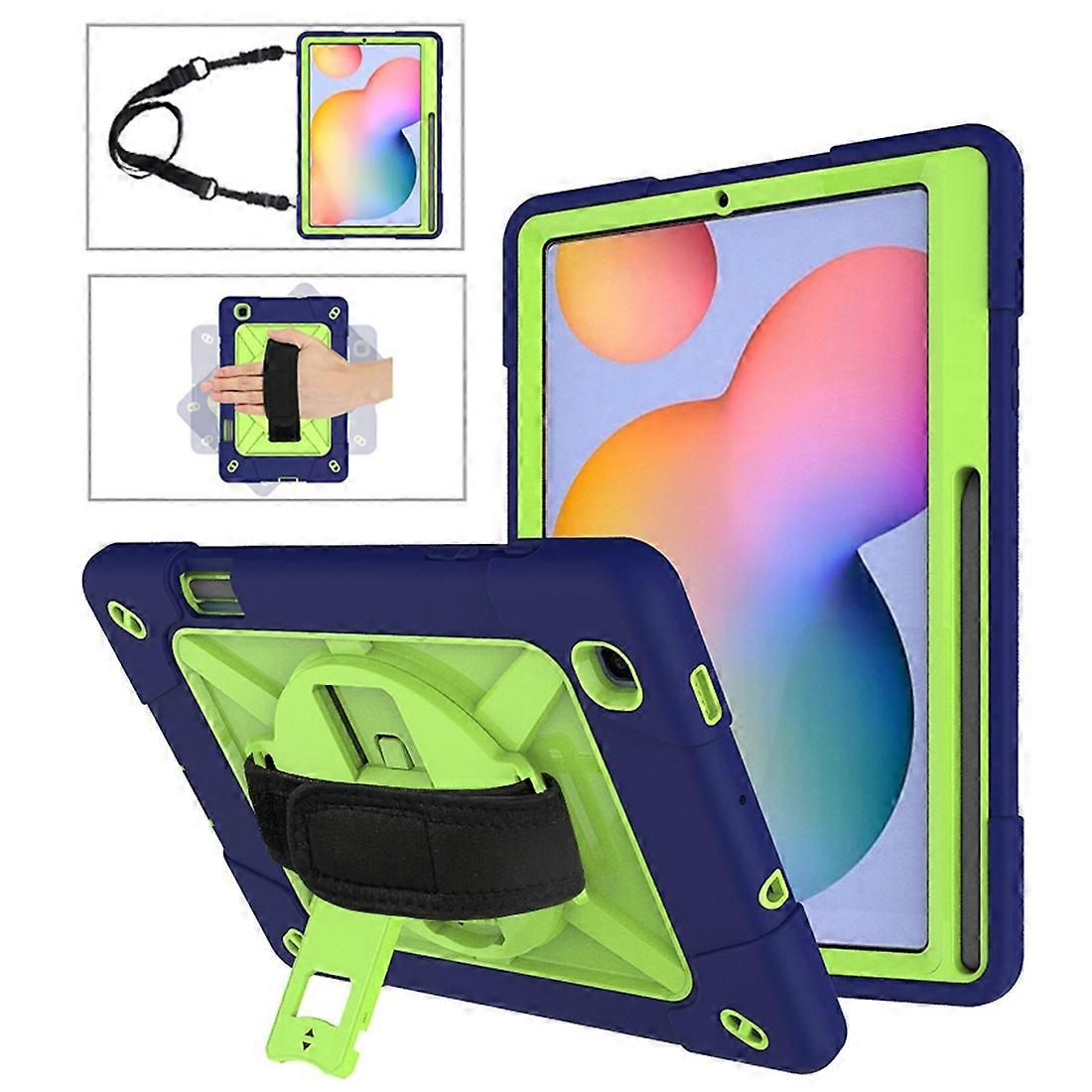 For Samsung Galaxy Tab S6 Lite P610 Contrast Color Robot Silicone + PC Tablet Case