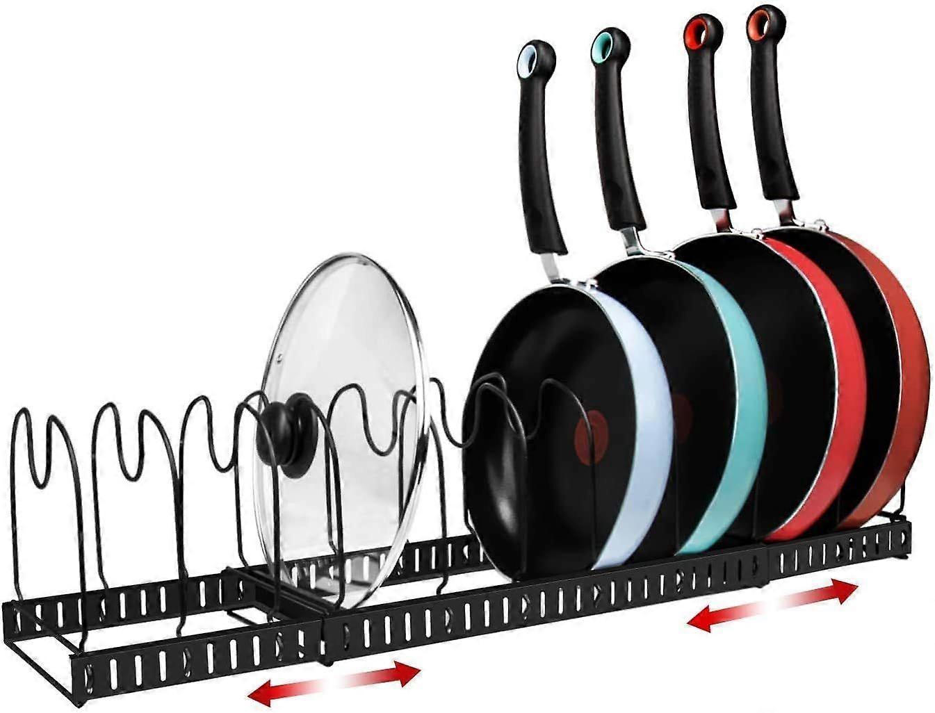 Kitchen pot rack storage rack -10 iron wire pot racks - black