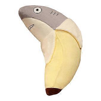 45cm Shark Banana Plush Toy Shark Head Banana Body 2-in-1 Doll Plushies Companion Sofa Cushion Stuffed Sea Animal Doll Plush Pillow Toy