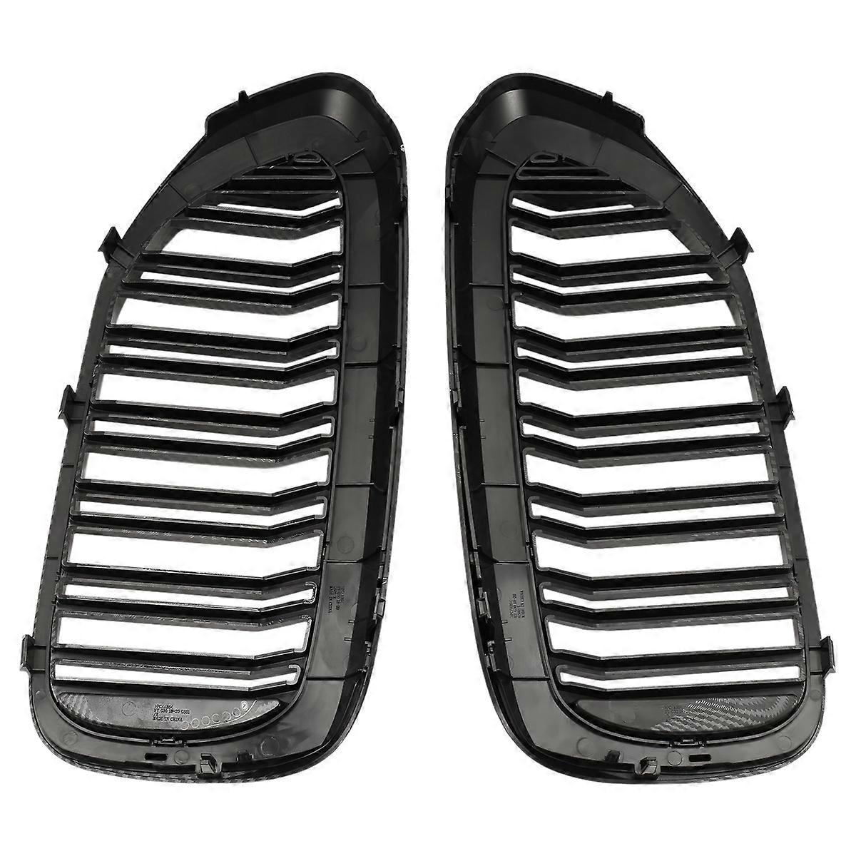 Car Front Kidney Grille Carbon Fiber Style Grill For 5 Series G30 G38 2017 -2020
