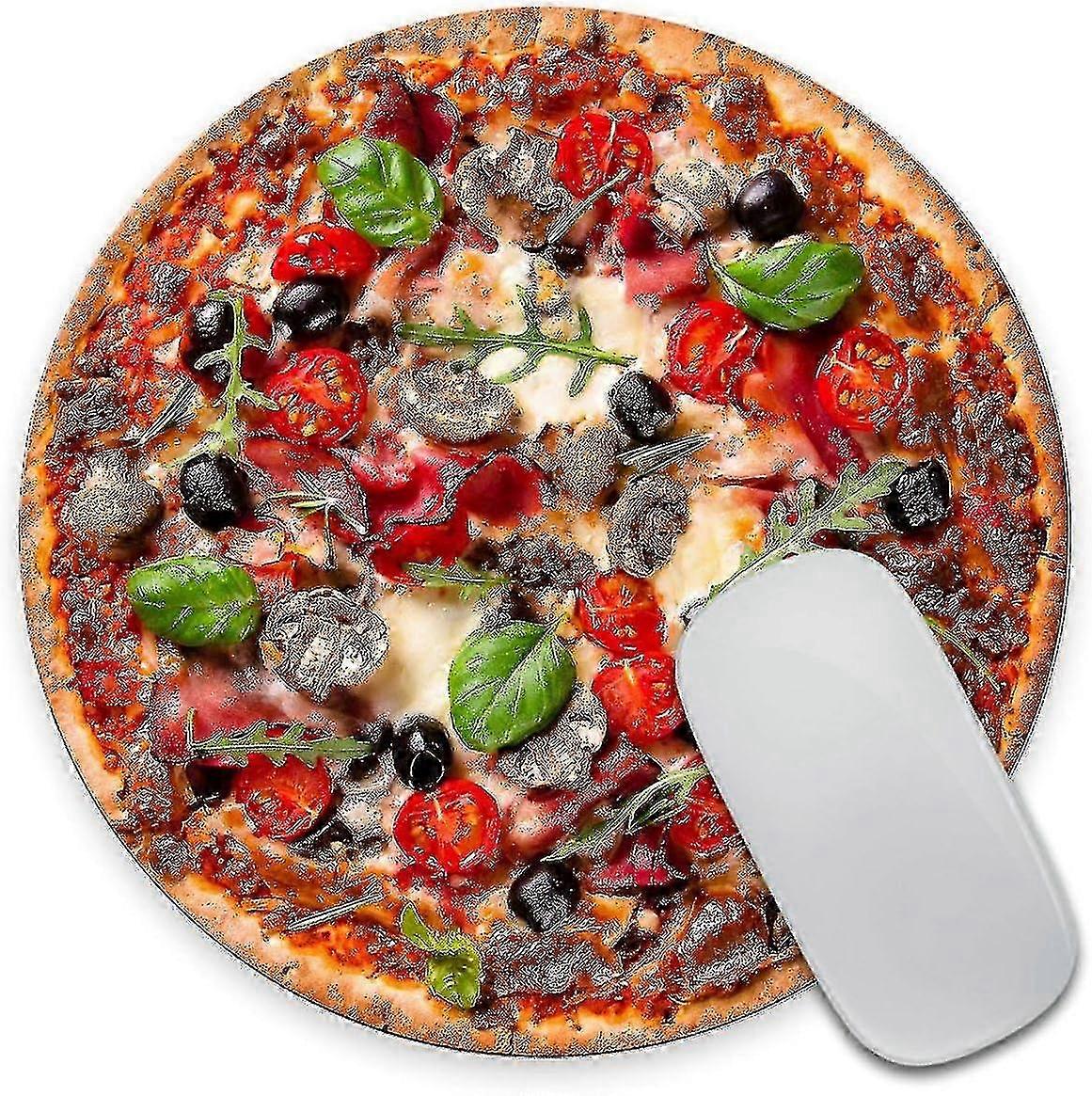 Pizza Mousepad Funny Office Decor Mouse Mat Pizza Print Mousepads Accessoires de bureau Round Mouse Pad Mousepad Food Funny f74