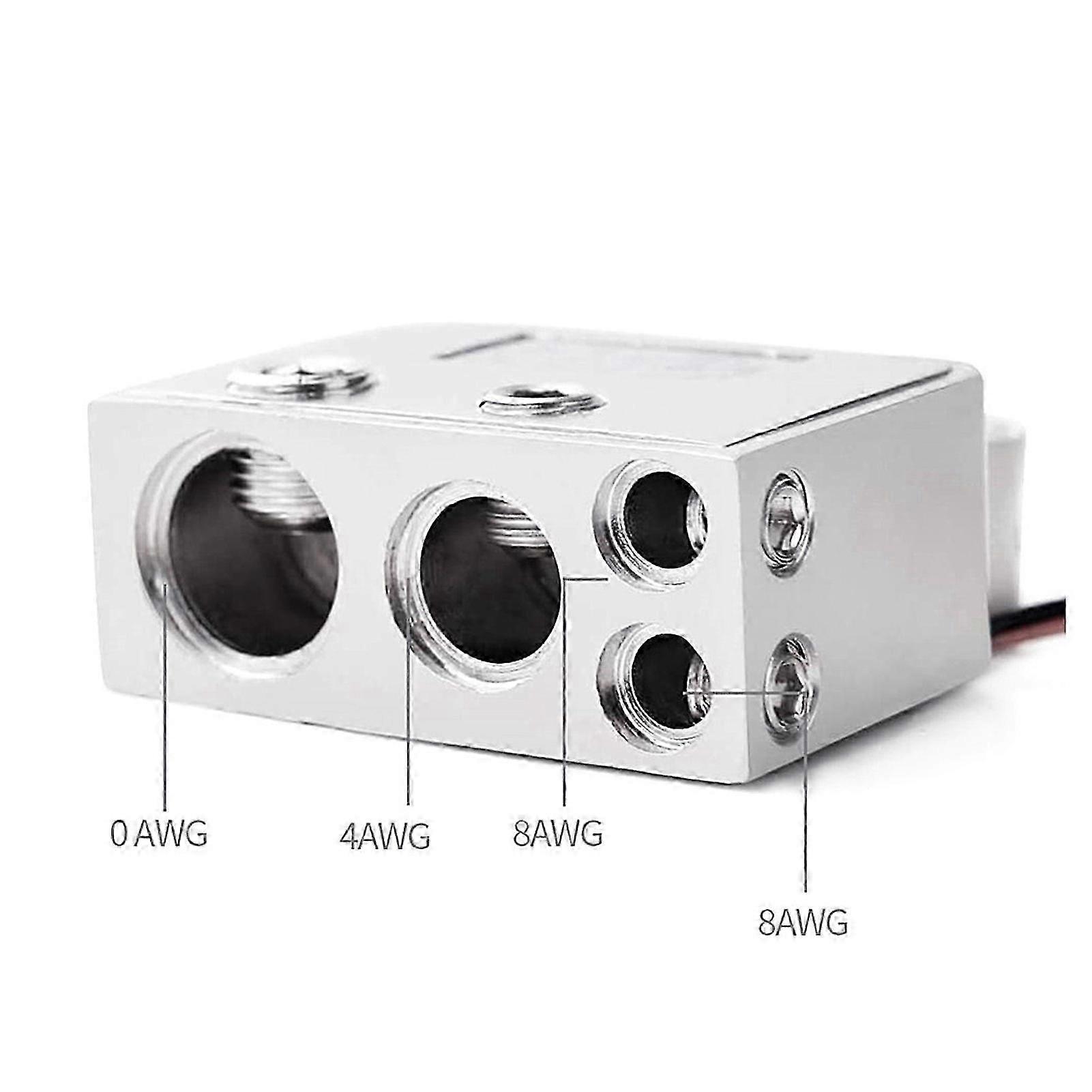 2pcs Car Battery Terminal Connectors with Voltmeter Real Time Monitoring 0/4/8 AWG Gauge Clear Cover f26