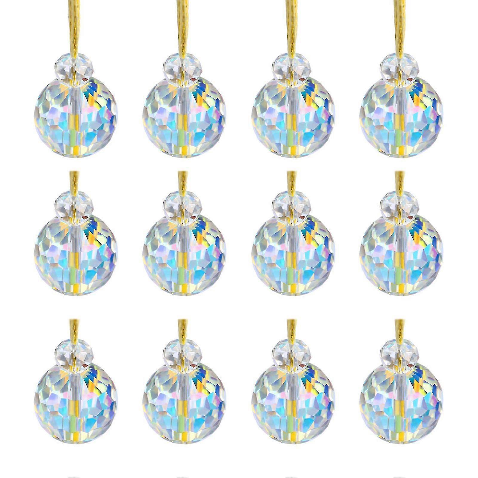 Prism Balls Suncatcher With Thread Sphere Faceted Gazing Ball For New Year Halloween Christmas